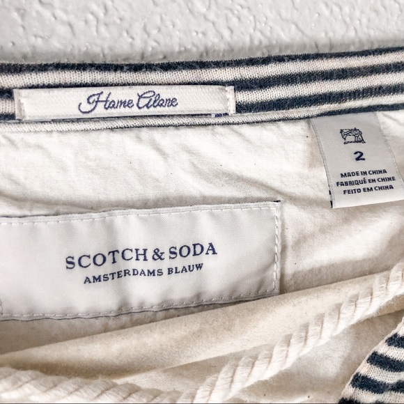 Scotch & Soda Size Medium Striped Pullover Sweatshirt Cotton Casual Knit Comfy - Picture 3 of 7